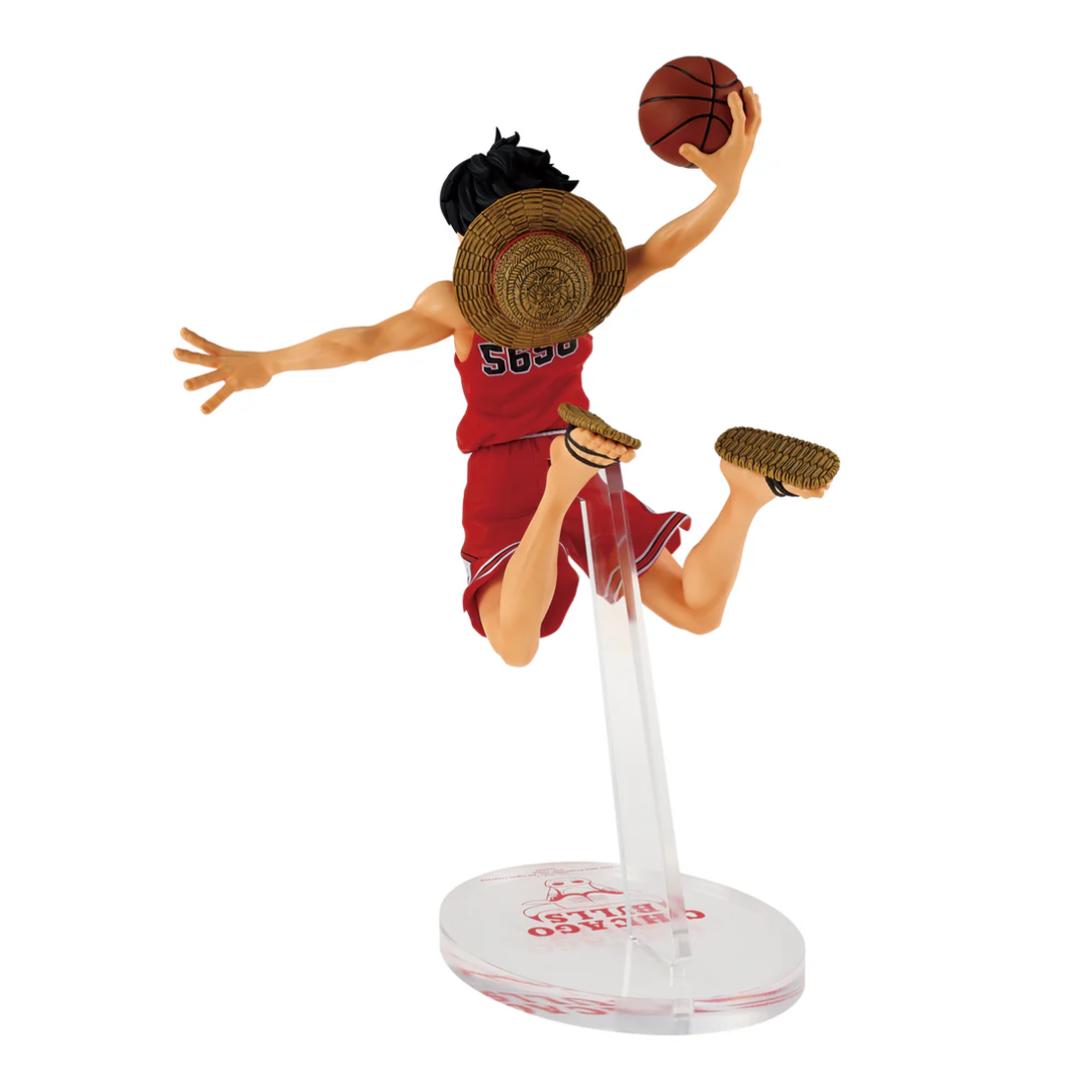 Statua-Monkey D. Luffy One Piece x NBA Chicago Bulls MASTER STARS Bandai