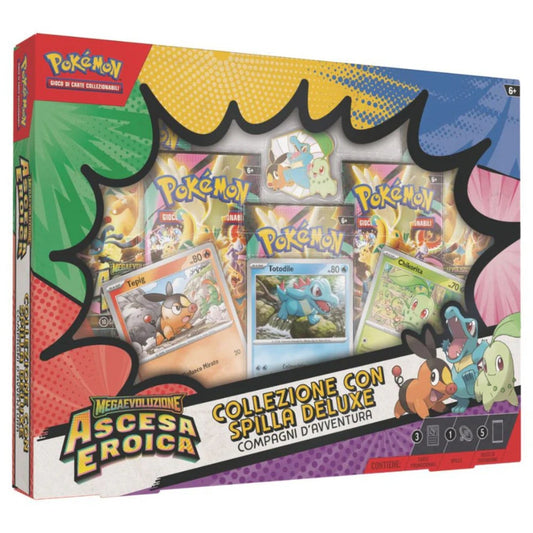Pokémon Ascesa Eroica Collezione con Spilla Deluxe Compagni d'Avventura ITA