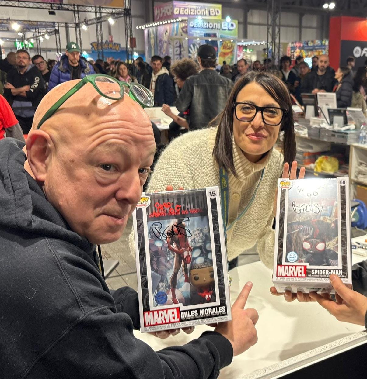 Funko Pop!-Comic Covers-Miles Morales-#15-signed by Brian Michael Bendis/Sara Pichelli