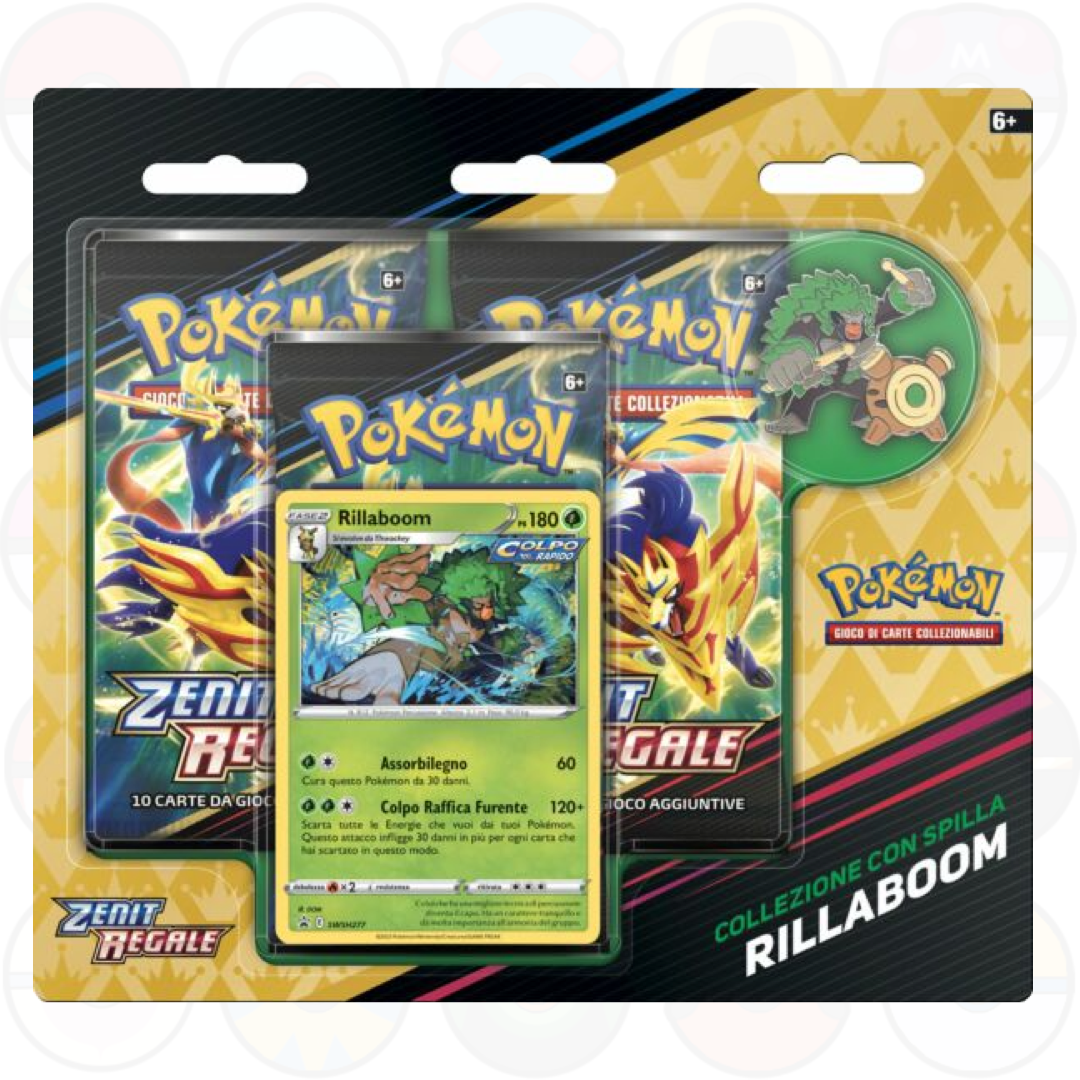 Collezione Blister con spilla - Zenit Regale (3 bustine ITA) - Uno casuale tra Rillaboom, Cinderace ed Inteleon