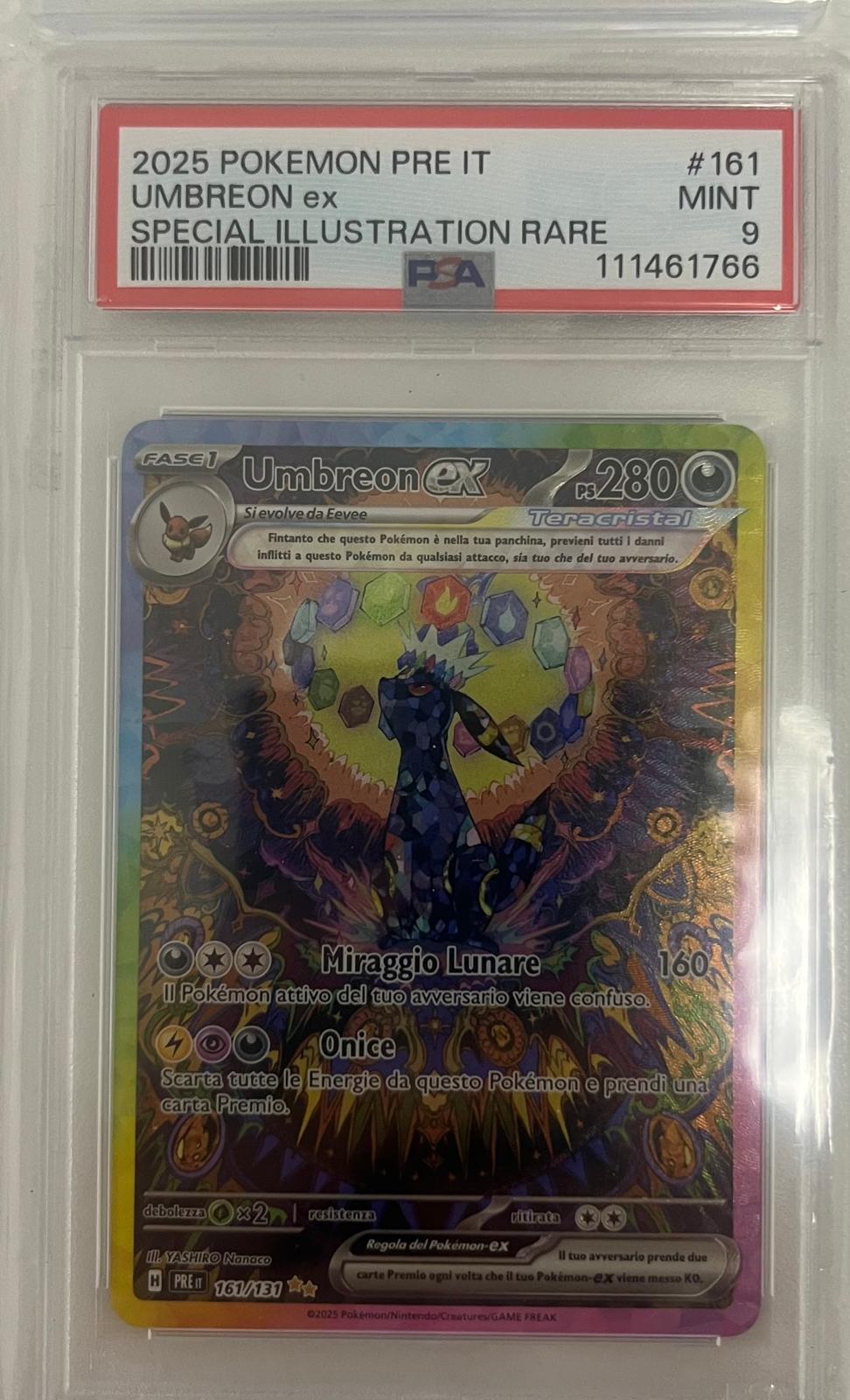 full set 9 evoluzioni eevee sar prismatiche  - PSA 9- CARTA GRADATA ITA