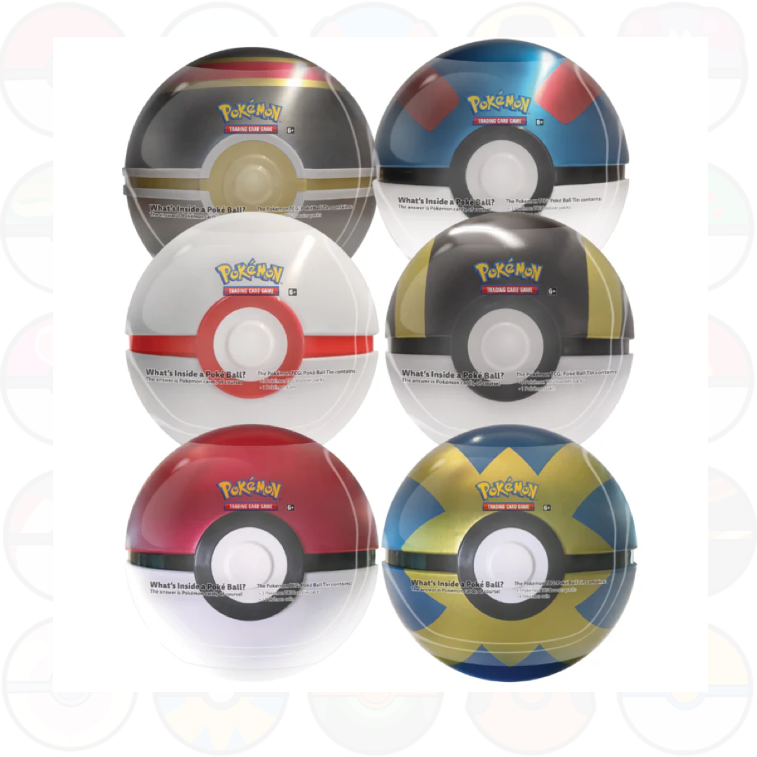 Pokeball Tin da collezione (uno casuale) - 2021 (3 bustine ITA Astri Lucenti - Lucentezza Siderale - Scarlatto e Violetto)