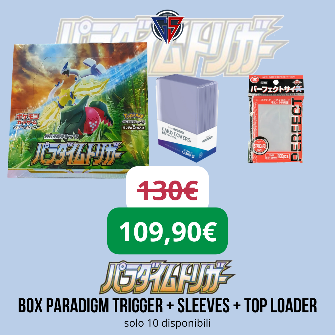 BUNDLE - Paradigm Trigger Display 30 bustine JAP (s12) + Sleeves e Top Loader omaggio (ITA) - Pokemon JAP Paradigm Trigger