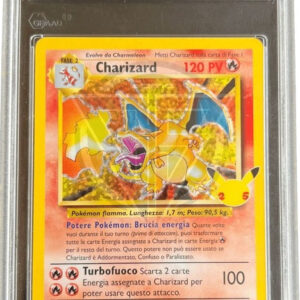 Charizard Holo 4/102 - Gran Festa 25imo Anniversario -2021 - GRAAD 9,5 Mint - CARTA GRADATA ITA