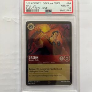 Lorcana -Gaston Lorcana promo TCG Disney- Carta gradata psa 10 (ENG)