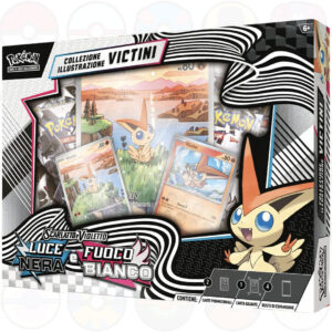 Collezione Illustrazione Victini Set Pokemon Luce Nera e Fuoco Bianco (ITA)