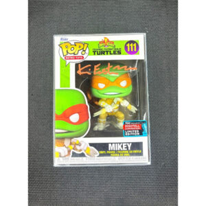 Funko Pop!-Mikey TMNTxPOWER RANGERS-#111-signed by Kevin Eastman