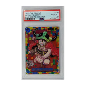 Card Monkey D Luffy P-110 Promo ONE PIECE DAY 25 Giapponese PSA GEM MINT 10 - CARTA GRADATA