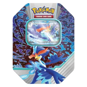 Tin da Collezione avventure di paldea (4 bustine - astri lucenti- ossidiana infuocata - scarlatto e violetto) ita