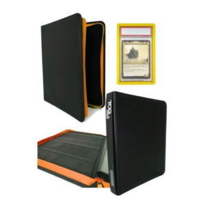 TcgLab - Album - Premium 4-Tasche per carte Gradate- pelle nera